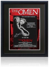 Harvey Stephens Signed The Omen Movie Poster Presentation 23x19in Framed + COA picture