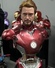 [In Stock] Real head sculpt Iron Man MarK 3 Life size bust 1/1 - LED Resin Statu picture