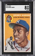 1954 TOPPS #128 HENRY AARON SGC 8 picture