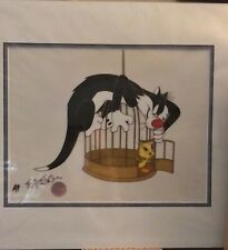 Friz Freleng Signed Artists Proof Animation Cel Sylvester And Tweety picture