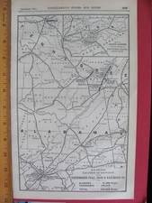 1890 SEPT TENNESSEE COAL IRON & RAILROAD ORIGINAL PROPERTY MAP IN ALABAMA & TN picture