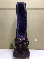 330LB Height 5 feet Natural Amethyst geode quartz cluster crystal mineral+stand picture