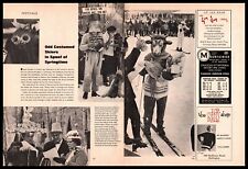 1967 Mt. Mansfield Vermont Vernal Equinox Easter Ski Parade Mask 2-Page Print Ad picture