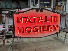 Neon Sign 1930’s 1940’s Natalies Hosiery Double Sided Antique Neon sign picture