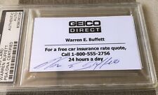 Warren Buffett signed Personal GEICO Business Card PSA/DNA Certified 1 of 1 RARE picture