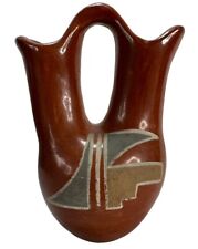 Vintage Circa 1941 Wedding Vase Santa Clara Pottery Polychrome - VERY Rare picture