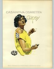 1926 Ludwig Hohlwein Munchen Casanova Cigarettes Gipsy Lady Color Poster Print picture