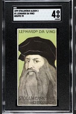 1899 STOLLWERCK #1 LEONARDO DA VINCI *HIGHEST GRADE* ROOKIE CARD SGC 4 POP 4 picture