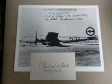Bockscar B29 Dropped 2nd Atomic Bomb Nagasaki Japan 9.8.1945 Pilots Autographed picture