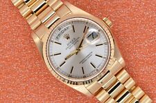1978 Rolex Day-Date President 18k Yellow Gold Silver Pumpkin Patina Dial 18038 picture