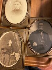 SET OF 3 Frames Antique Daguerreotype Photos, Father And Children (PROOF) picture
