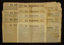 1854-64 THE INDEPENDENT Newspaper 13 Issues, Lincoln 1st Inaug Slavery Abolition picture