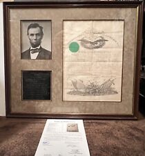 Abraham Lincoln Signed Autographed 28x32.75 1863 Military Appointment +JSA LOA picture