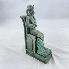 Ancient Egypt Bronze Isis Statue 8” Brooklyn Museum Provenance MUST SEE Artifact picture