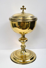 Older Antique Sterling Silver Ciborium, Large Capacity Cup, 10 3/4