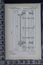 1871 RUSSELL LEBANON NH SAW MILL CARRIAGE LUMBER WOODWORKER PATENT LITHO 121664 picture