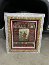 Very Rare Framed Bradley's Super Phosphate Fertilizer Banner Indian picture