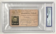 Paul W. Tibbets Jr. Signed 1942 MacDill Field ID Pass WWII - PSA picture