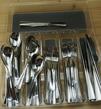 Sasaki Equinox (72) Pieces Dinner & Salad Forks, Tea & Table Spoons Knife Serve picture