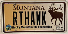 Vanity RED TAILED HAWK license plate Migratory Bird Prey Chicken Buteo Elk MT picture