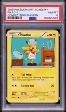 2015 Pokemon Rhivern Pikachu Art Academy Competition Prize PSA 8 NM-MT picture