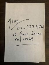 Gloria Vanderbilt Signed Address & Number 10 Gracie Square - Anderson Cooper Mom picture