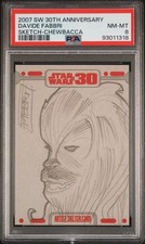 2007 TOPPS STAR WARS 30TH ANV SKETCH CARDS CHEWBACCA DAVIDE FABBRI PSA 8 picture