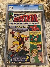 DAREDEVIL #1 CGC 7.0 RARE WHITE PAGES NEVER PRESSED LOOKS NICER SA MARVEL KEY picture