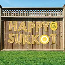 Sukkot - Large Sukkah Holiday Decorations - Happy Sukkot - Outdoor Letter Banner picture