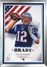 TOM BRADY HAND SIGNED AUTO LIMITED EDITION BY ARTIST JUSTYN FARANO picture