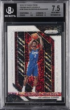 2018-19 PANINI PRIZM PRIZMS WHITE SPARKLE #184 SHAI GILGEOUS-ALEXANDER BGS 7.5 picture
