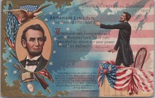 1909 Abraham Lincoln Centennial Souvenir Embossed Postcard Lincoln's Birthday picture