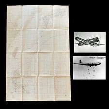 RARE WWII 1945 U.S. Navy LORAN Navigation Map Japan Hiroshima Nagasaki Okinawa picture