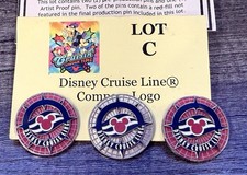 Disney Wonder SILENT AUCTION DCL LOT C Compass logo 3 Pin Set Artist Proof PP picture