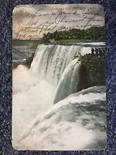 1909 American Fall From Goat Island Postcard picture