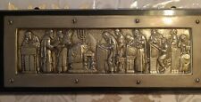 Bezalel Silvered Repousse Metal Plaque of Yom Kippur  picture
