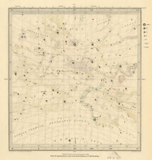 ASTRONOMY CELESTIAL Star map chart signs 1 Vernal Spring Equinox. SDUK 1847 picture
