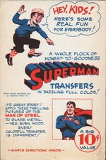 1944 SUPERMAN TRANSFERS COMPLETE w ORIGINAL ENVELOPE Early Superman Merchandise picture