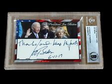 Joseph Joe Biden US President Rare Signed Autograph Photo Card BAS Beckett Slab picture