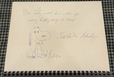 Charles Schulz Signed Autograph 1964 Peanuts Calendar W/ Snoopy Sketch PSA/DNA picture