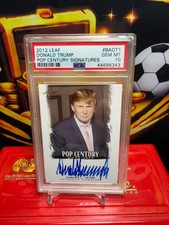 2012 Leaf Pop Century Signatures Donald Trump Auto PSA 10 picture