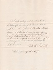 Ulysses S Grant Document Signed - Earliest Attempt for Panama Interoceanic Canal picture