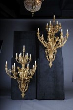 Pair Monumental Wall Sconces Napoleon III after J.-B. Klagmann F-Aas-10 picture