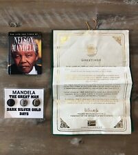Nelson Mandela First South African President Government Letter, Book & Pins picture