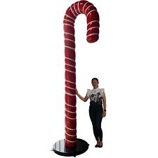 Jumbo Peppermint Candy Cane Over Sized Statue Candyland Seasonal Prop Display picture