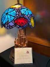 Disneyland Stained Glass 50th Anniversary Tiffany style Castle Lamp fireworks picture