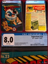 Superman #23 (DC Comics July-August 1943) CGC 8.0 WHITE PAGES  picture