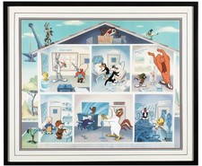 Master's Collection Looney Bin Ltd Ed Hand Signed Cel  Warner Brother 1995 picture