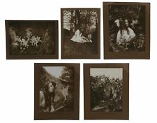 Complete Set of 5 ~ COTTINGLEY FAIRIES ~ Vintage Photograph ~ Occult Fairy Hoax picture