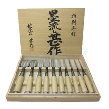 A033 NOMI Chisel Japanese Carpentry Woodworking Tool Lot of 10 Set picture